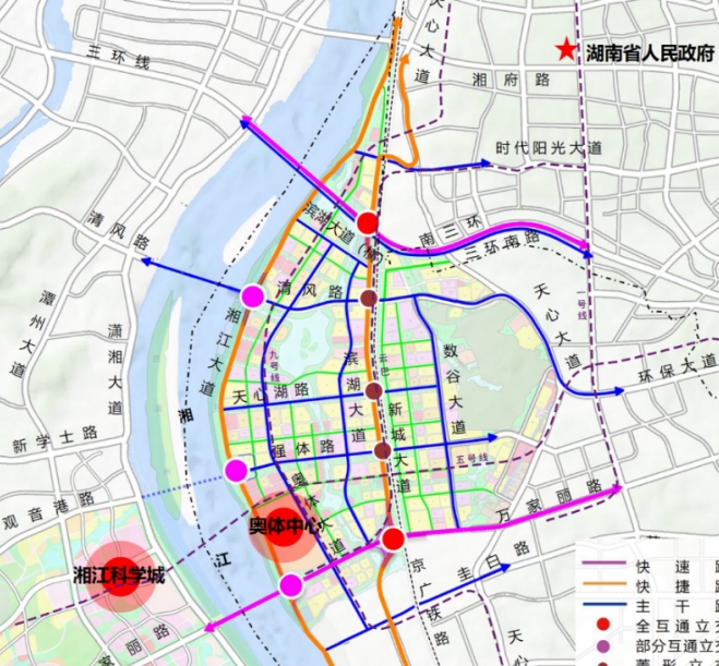 长沙奥体新城板块新添主干道！总投资20.7亿，双向8车道！