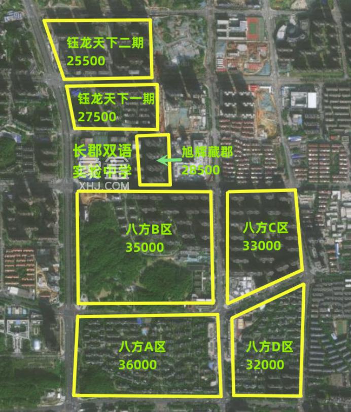 長郡雙語本部將新建1棟教學(xué)樓，學(xué)位數(shù)擴充！配套小區(qū)房價一覽！