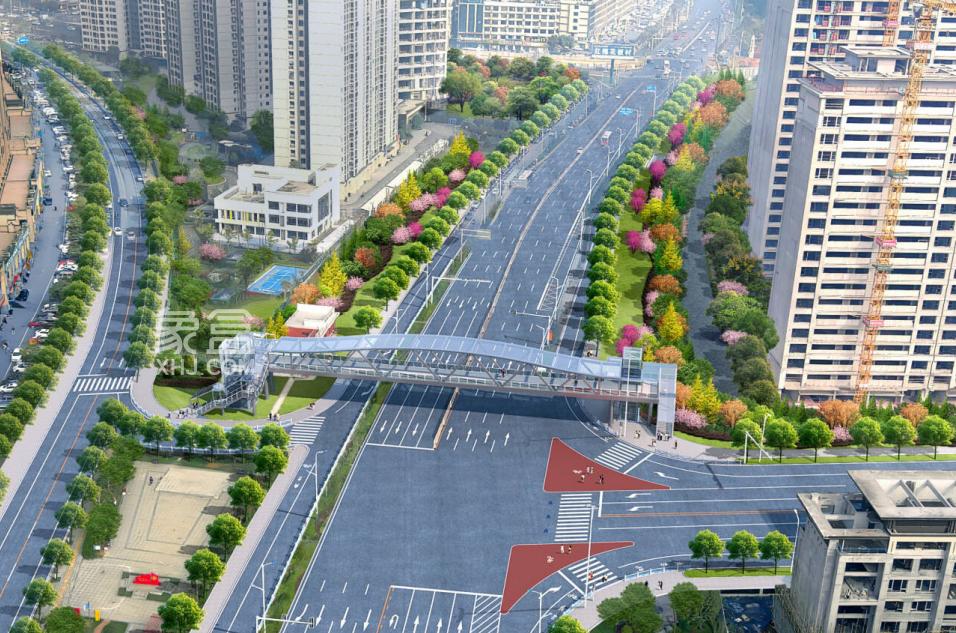 長沙銀杉路（銀月路口）人行天橋6月投入使用，利好時代傾城、時代建發(fā)和著等！