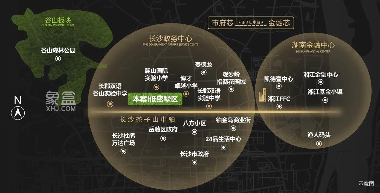 嘉信博麓郡享博才+长郡双语双书包，市府建面170-196㎡洋房+叠墅热销！