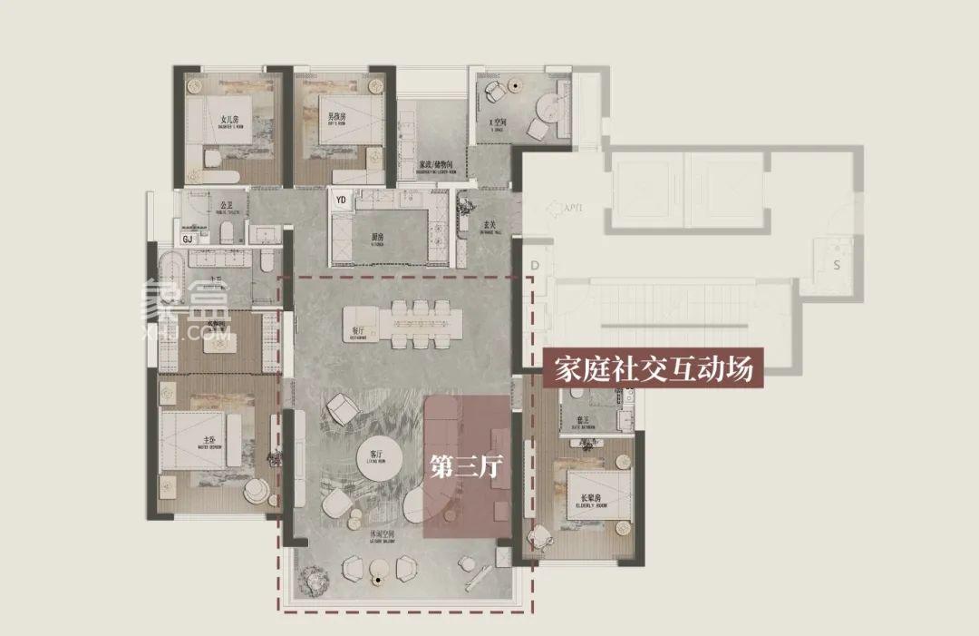 长沙润府C6栋大平层加推，建面125-272㎡改善双书包房热销！