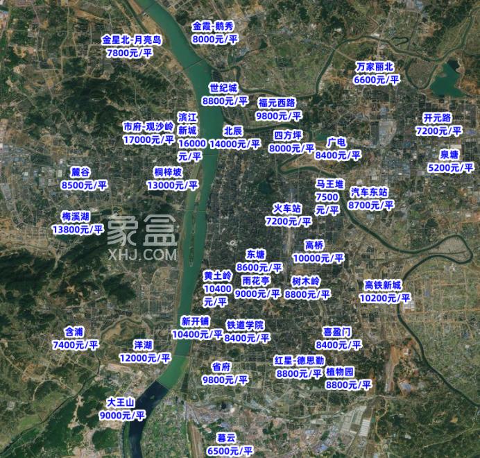 五一看房攻略！长沙热门商圈二手房价地图！5字头起、最高1.7万！