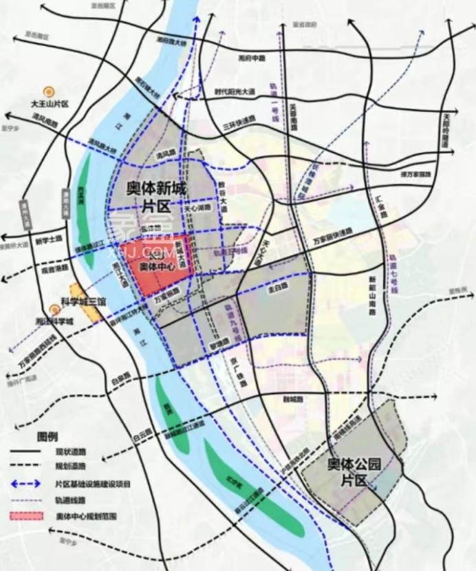 奧體新城片區(qū)初期規(guī)劃出爐！8條主干道+2所學(xué)校+2個住宅地塊！