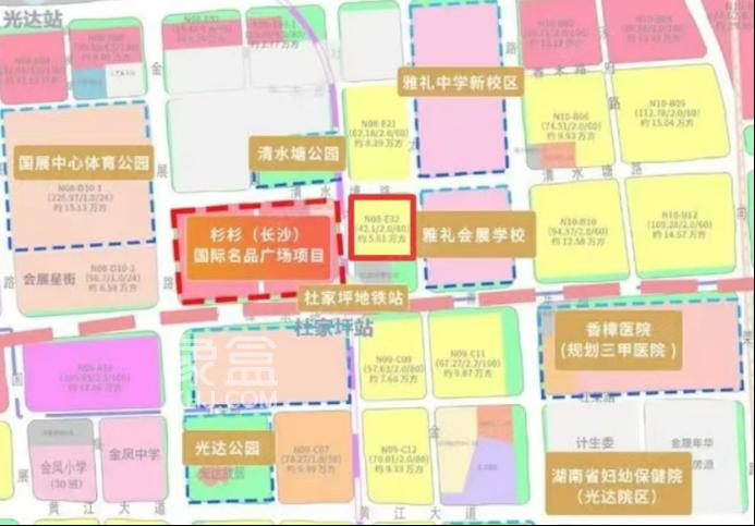 正地铁口，杉杉奥莱、雅礼新校区旁，会展新城“C位”地块出让！