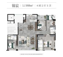 绿城锦海棠300万+改善终极答案，市府建面132-168㎡零公摊双书包房热销！