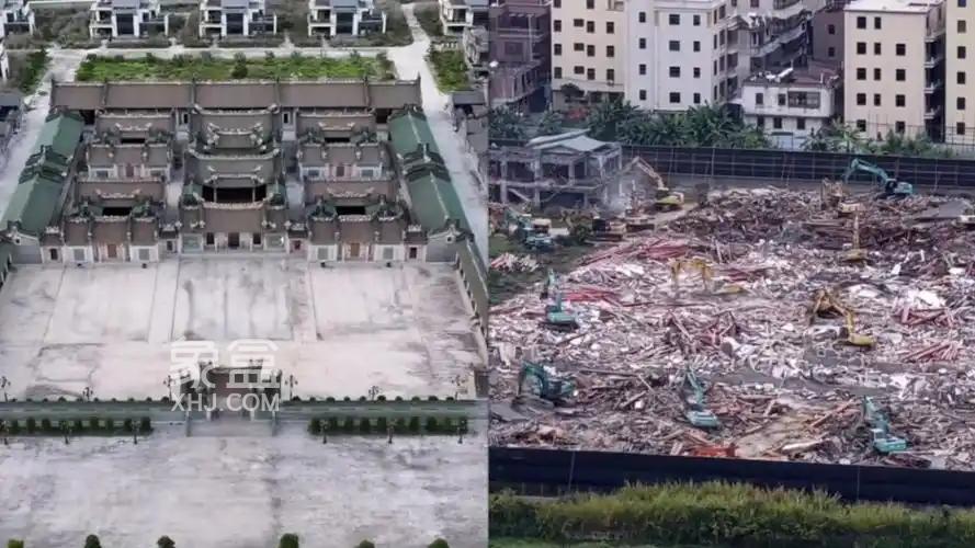 估值上亿违建豪宅一夜之间被彻底拆除,十余年博弈画上句点 估值上亿违建豪宅一夜之间被彻底拆除,十余年博弈画上句点