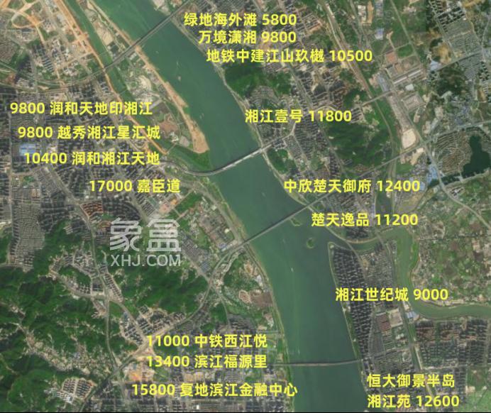 长沙一线江景住宅小区盘点！均价5字头起！