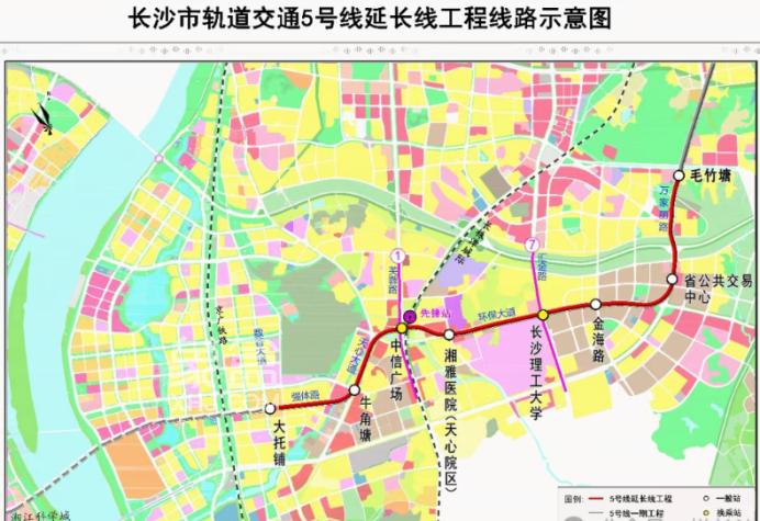好消息！长沙地铁5号线延长线勘察任务完成，即将开建！设站7座！