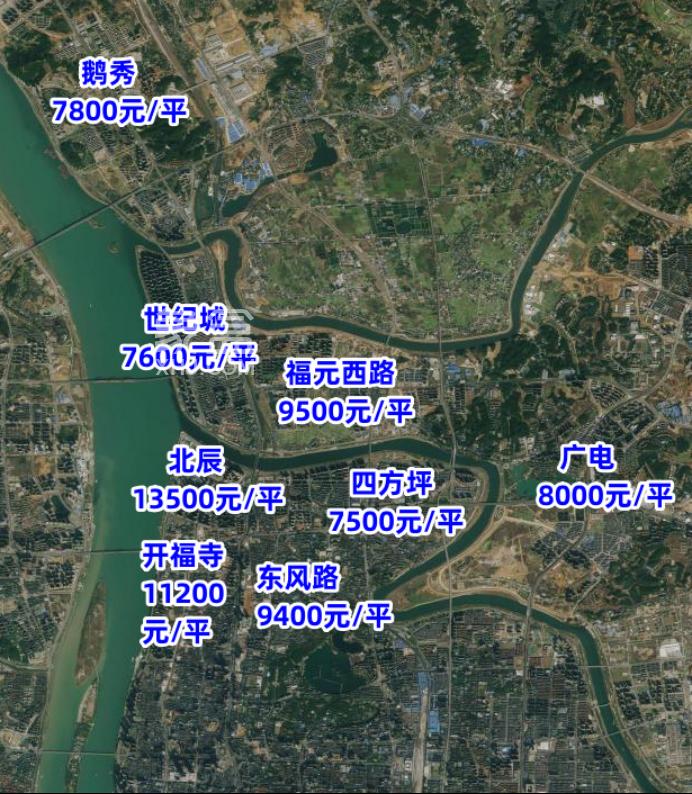 7月长沙各大“商圈板块”二手房价地图公布！你的预算能买哪儿？