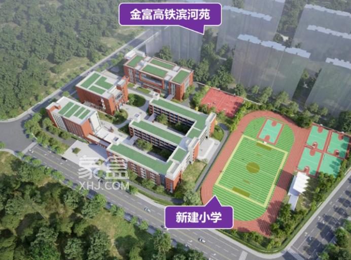 高铁西板块将新建一所小学！紧邻金富高铁滨河院，引入博才品牌！