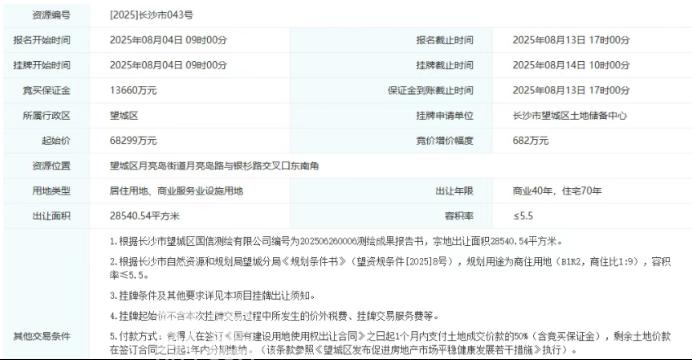 月亮岛核心地块“商改住”，4号线正地铁口！原润和湘江天地配套商业！