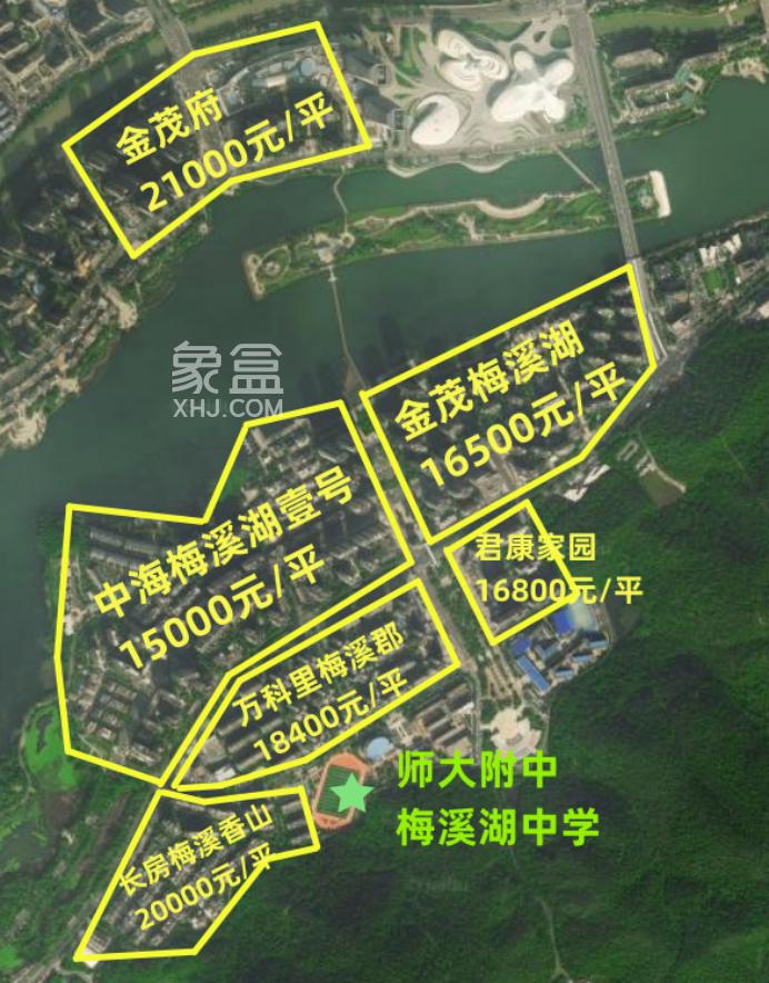 长沙TOP10“配套入学”初中学区房价地图！双语、郡外、青一、师梅等