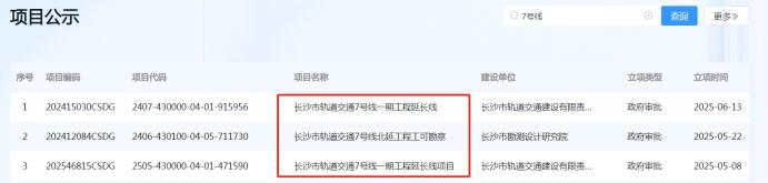 2025年长沙“第二条”启动的新地铁来了！7号线延长线相关工作已展开！