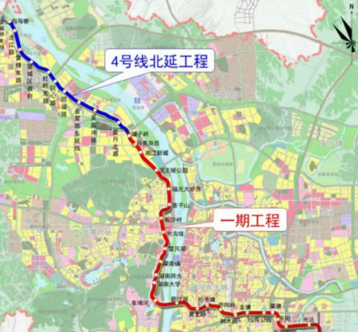 长沙地铁4号线北延有新进展!即将开展主体结构施工! 长沙地铁4号线北延有新进展!即将开展主体结构施工!