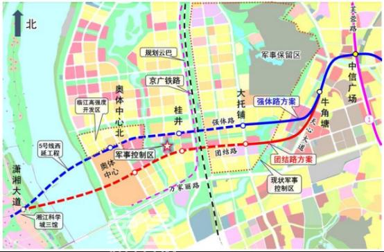 长沙地铁5号线延长线环评公示！年内开工，过江段方案已确定！