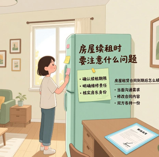 房屋续租时要注意什么问题   房屋租赁合同到期后怎么续签