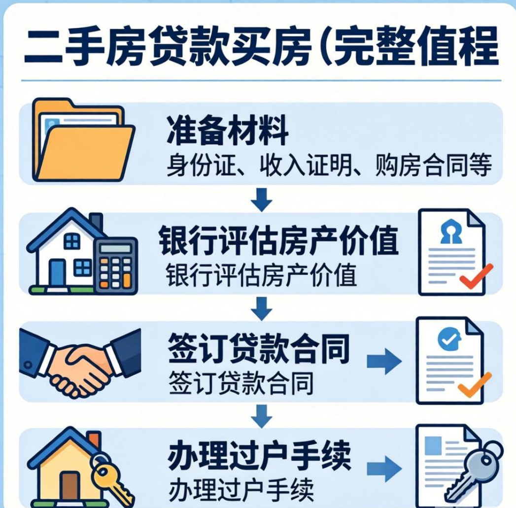 二手房先过户后贷款有风险吗  二手房贷款买房的流程是怎样的？