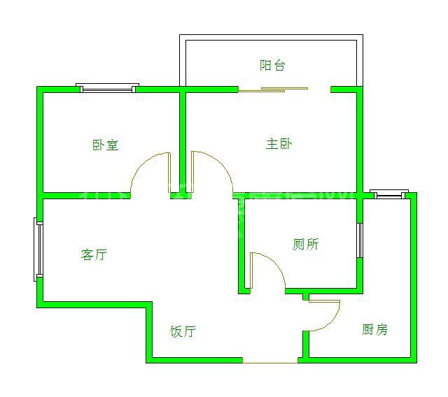 光华杏林  2室2厅1卫   2300.00元/月室内图1