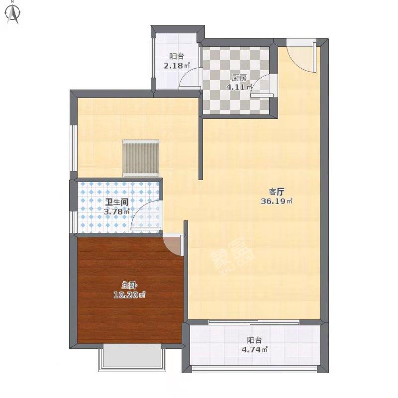 碧桂园  2室2厅1卫   73.80万户型图