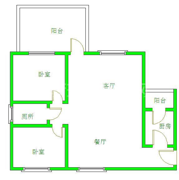 天府鹤林-西区（一期）  2室1厅1卫   1700.00元/月室内图1