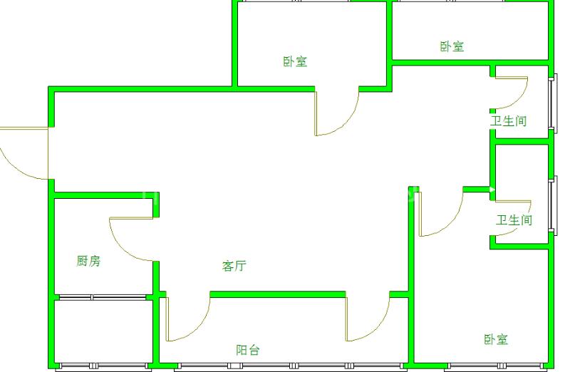 美城云庭  3室2厅2卫   3000.00元/月室内图1