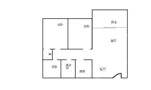 保利叶语  3室2厅1卫   2300.00元/月室内图1