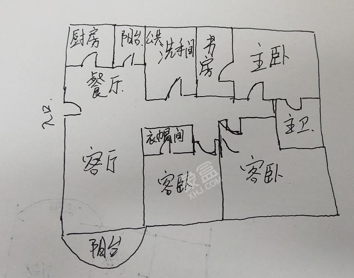 紫金花园  4室2厅2卫   178.00万户型图