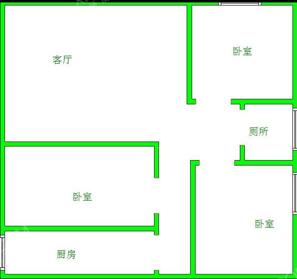 河畔新世界  2室2厅1卫   2100.00元/月室内图1