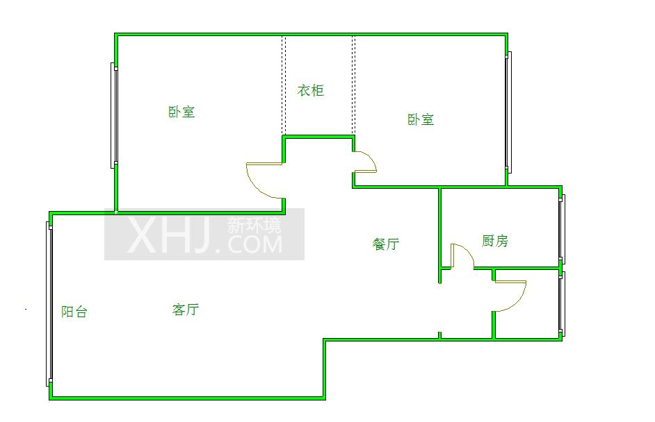 二十一世纪花园4期  2室2厅1卫   2000.00元/月室内图1