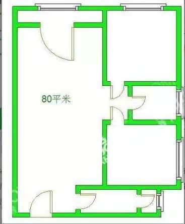 南湖锦苑  2室2厅1卫   1800.00元/月户型图