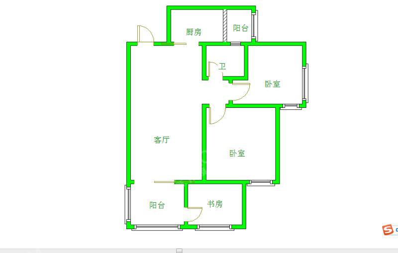 橙花风景  3室2厅1卫   198.00万室内图1