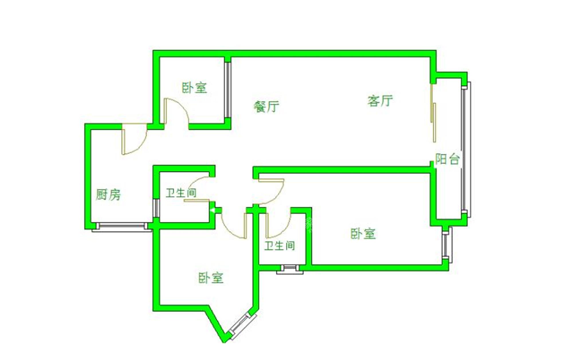 中铁丶西子香荷  2室2厅2卫   185.00万室内图1