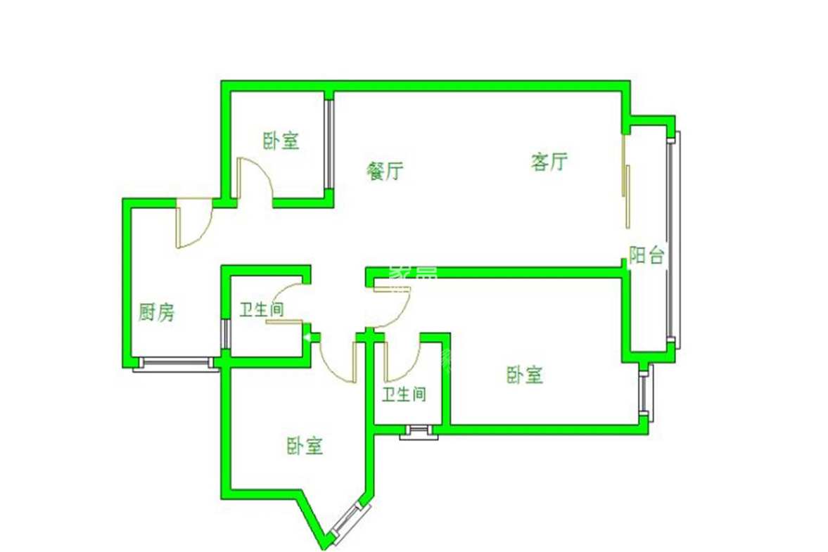 中铁丶西子香荷  2室2厅2卫   185.00万室内图1