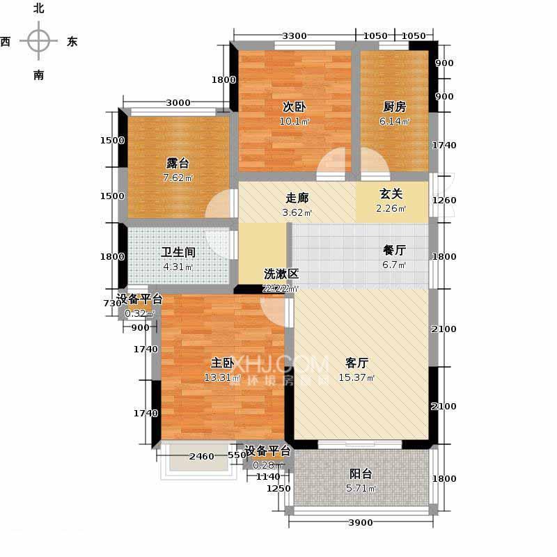 世纪城龙慈苑  3室2厅2卫   2800.00元/月室内图1