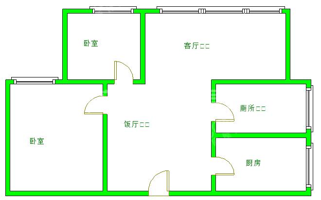 icon尚郡  2室1厅1卫   2700.00元/月室内图1