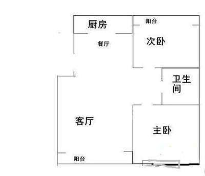 赫山庙种子公司家属区  2室2厅1卫   750.00元/月户型图