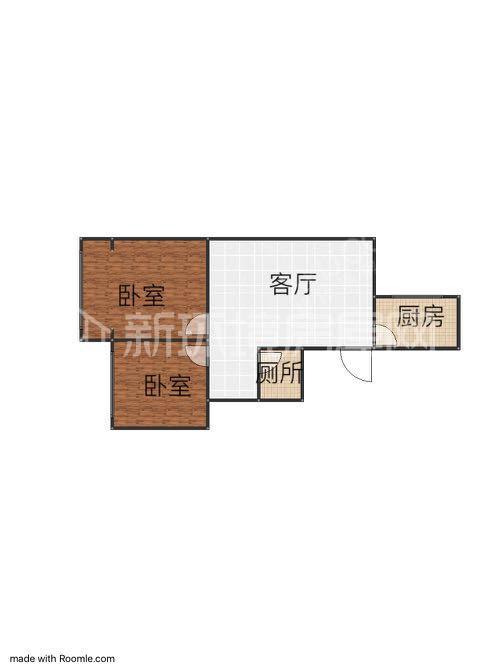 西双苑  2室1厅1卫   2000.00元/月室内图1