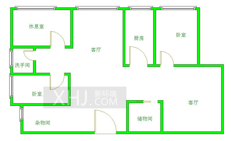 凯旋天际湾  2室1厅1卫   6000.00元/月室内图1