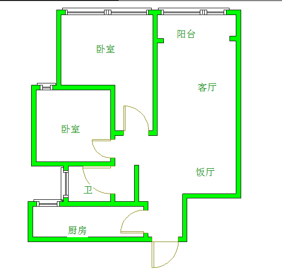 心灵家园  2室2厅1卫   2200.00元/月室内图1