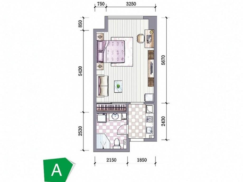 丽景雅苑  3室2厅2卫   3280.00元/月户型图