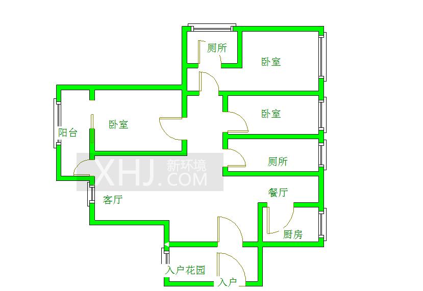 光华欣苑  3室2厅2卫   3000.00元/月室内图1