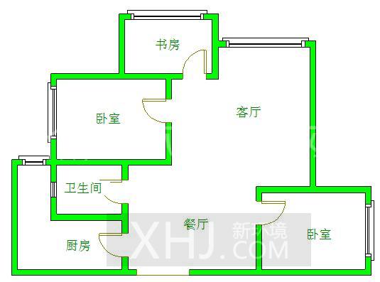 光华逸家  2室1厅1卫   2500.00元/月室内图1