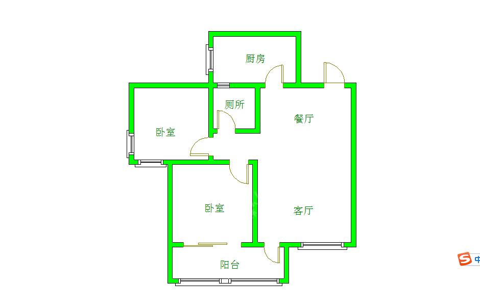 颐和京都  2室2厅1卫   2450.00元/月室内图