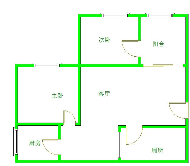 光华揽胜  2室1厅1卫   1900.00元/月室内图1