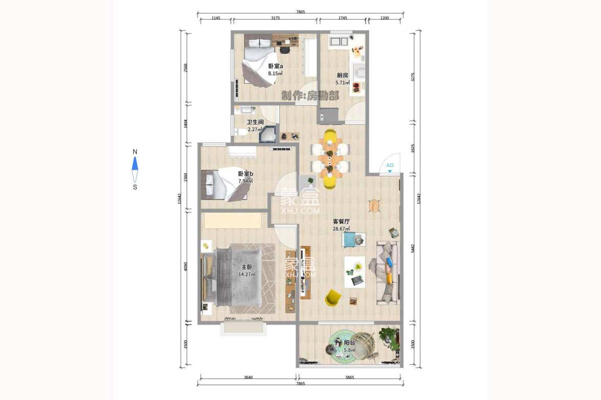 龙吉湾小区(龙瑞尚苑) 3室2厅1卫 1800.0元/月 龙吉湾小区(龙瑞尚苑) 3室2厅1卫 1800.0元/月户型图