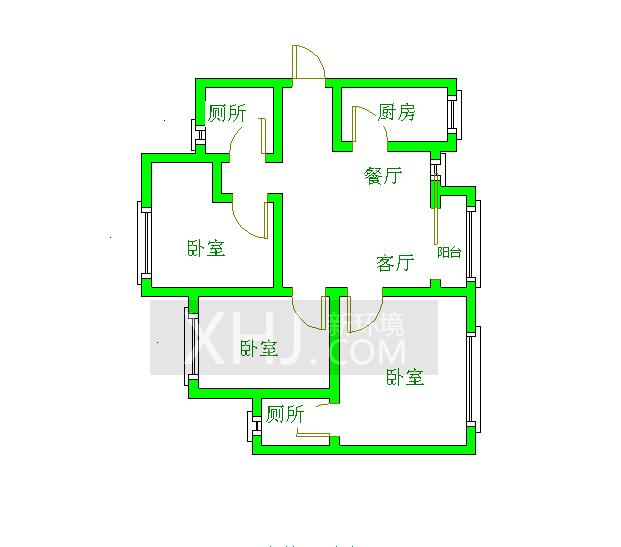 光华锦苑  3室2厅2卫   2500.00元/月室内图1