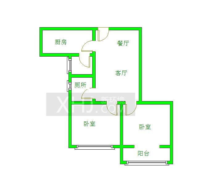 元益花园  2室1厅1卫   2000.00元/月室内图1