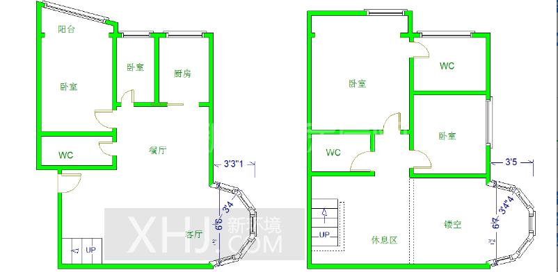 金都花园  4室2厅2卫   4300.00元/月室内图1