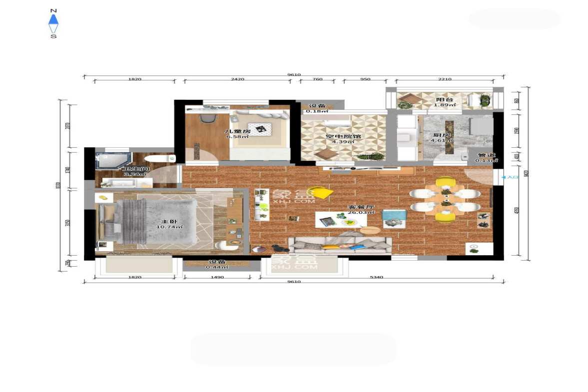 中国铁建国际城一期 3室2厅1卫 1500.0元/月 中国铁建国际城一期 3室2厅1卫 1500.0元/月户型图