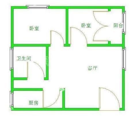 天府鹤林-西区（一期）  2室1厅1卫   1650.00元/月室内图1